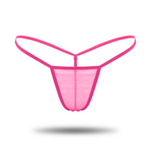 Kadın Pembe Tül Detaylı Tanga Külot